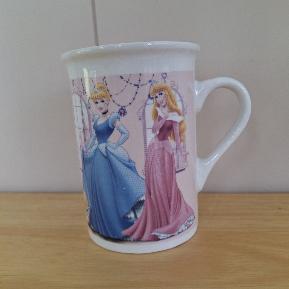 Disney Princesses Mug Sleeping Beauty Cinderella Rapunzel Tiana Belle